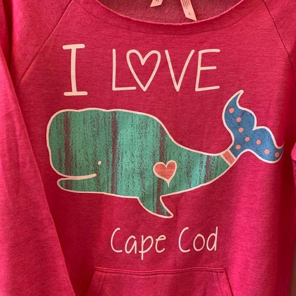 Luckee Lady Pullover Sweatshirt I Love Cape Cod Womens Size L - Picture 2 of 4